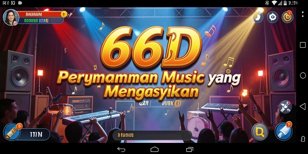 Tampilan gameplay menarik dengan alunan musik yang seru.