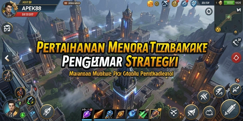 Screenshot APEK88 menampilkan strategi pertahanan menara yang mendebarkan.