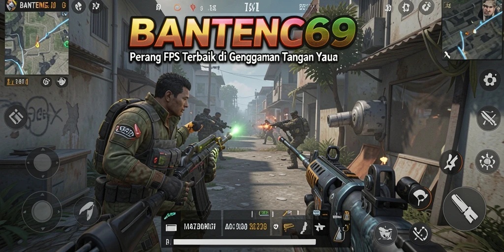 Tangkapan layar BANTENG69 menunjukkan pengalaman gameplay FPS yang mendebarkan.
