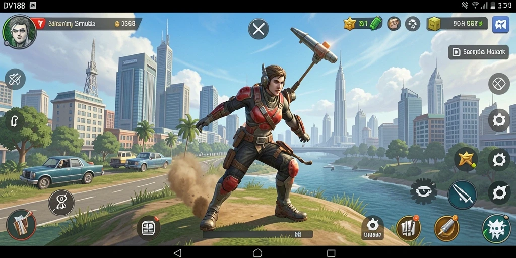 Screenshot utama menampilkan gameplay seru dari DV188.