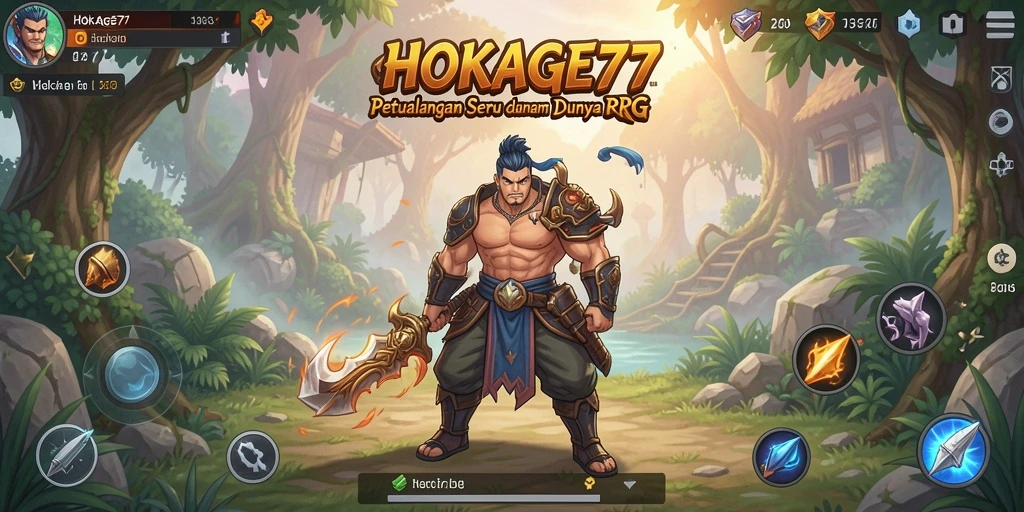 Tampilan gameplay RPG HOKAGE77 yang menegangkan dan seru.
