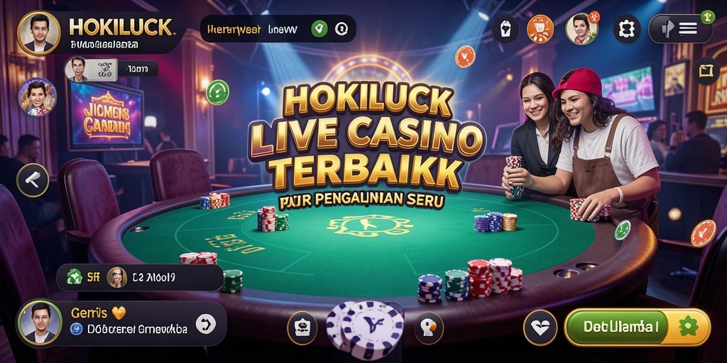 Gameplay menarik HOKILUCK dengan dealer profesional di Live Casino.