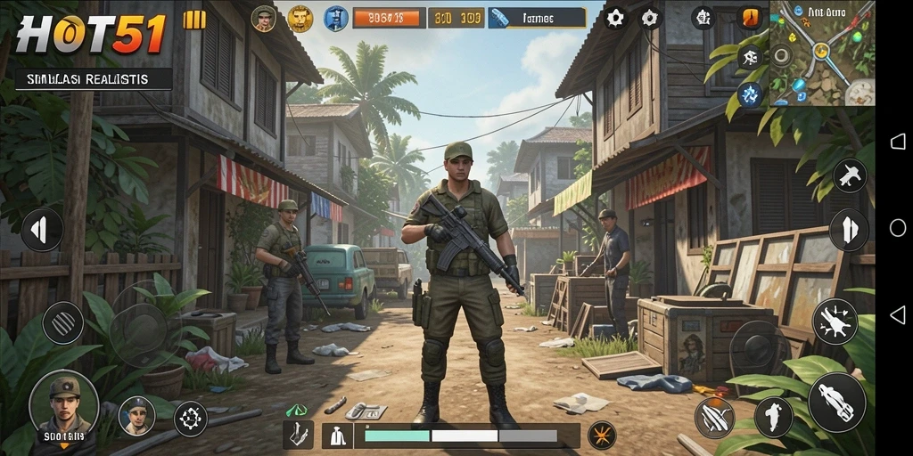 Screenshot gameplay HOT51 menampilkan suasana simulasi yang mendalam dan interaktif.