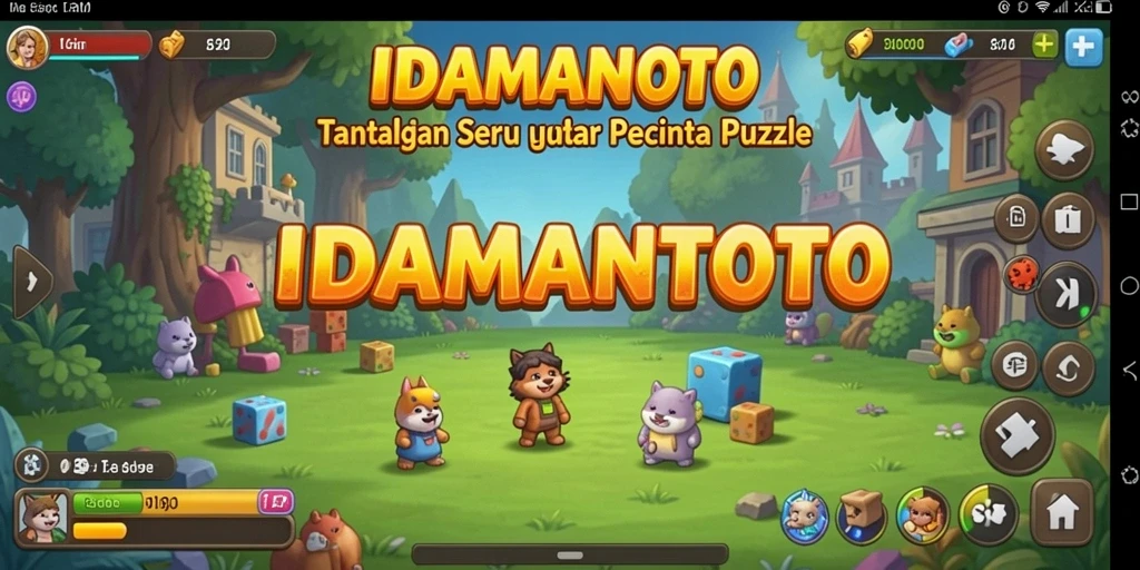Screenshot gameplay IDAMANTOTO menampilkan tantangan puzzle yang menarik.