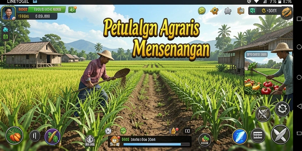 Tangkapan layar dari gameplay pertanian yang seru di LINETOGEL.