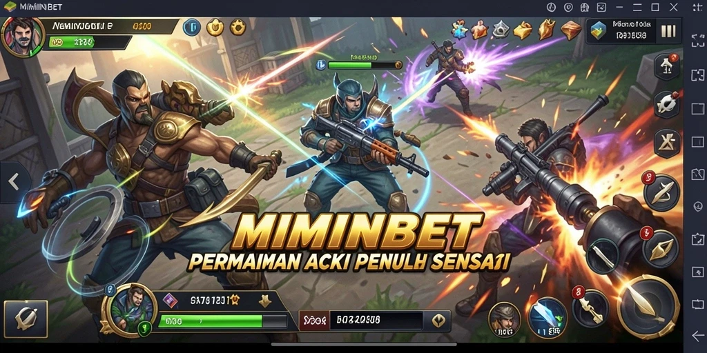 Tangkapan layar utama dari gameplay MIMINBET yang mendebarkan.