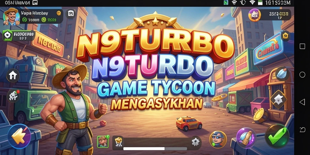 Tampilan gameplay seru N9TURBO dengan grafik menarik.