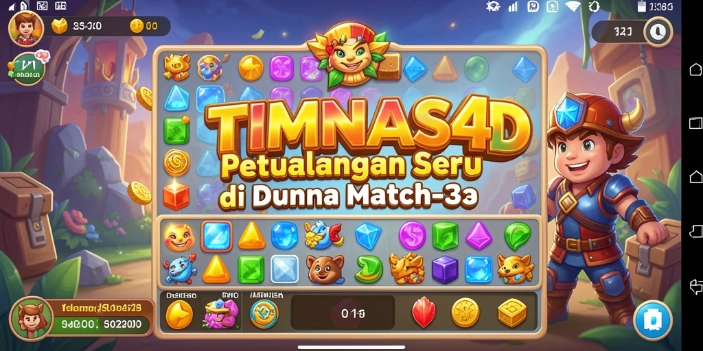 Screenshot gameplay TIMNAS4D menampilkan keseruan mencocokkan objek.